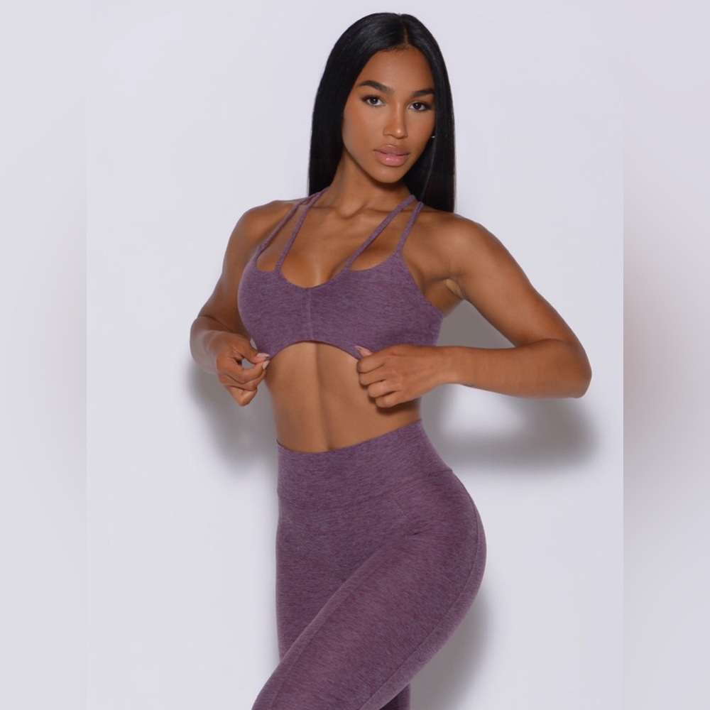 Bombshell Sportswear Regal Purple Topnotch Strappy Sports Bra